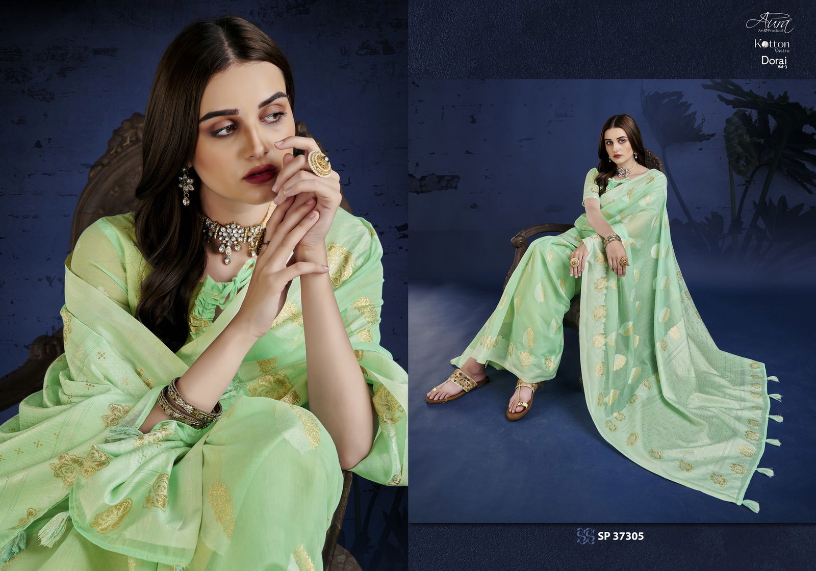 Aura Cotton Vastra Dorai Vol 3 Fancy Exclusive Wear Wholesale Designer Sarees
